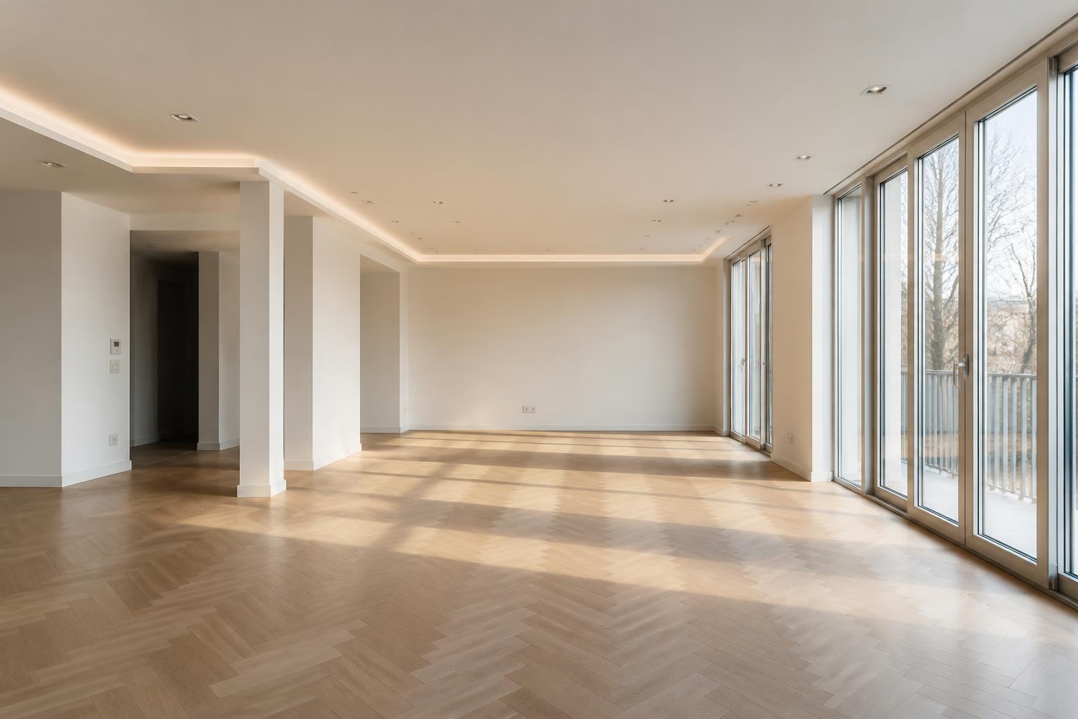 Voor — lege kamer, alleen foto's